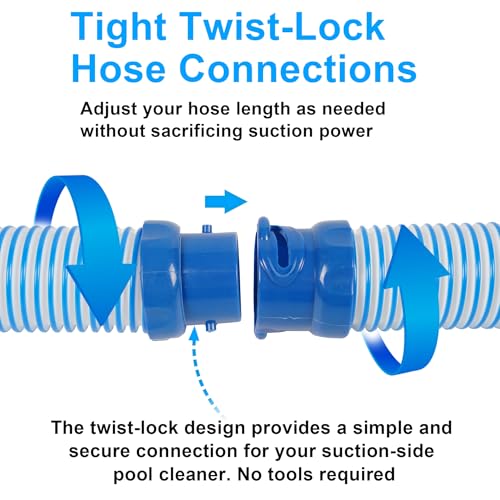 39 Inch R0527700 Twist Lock Pool Vacuum Hose for MX6 MX8 X7 T3 T5-6 Pack by WEIYINGSI - Used condition - Image 3