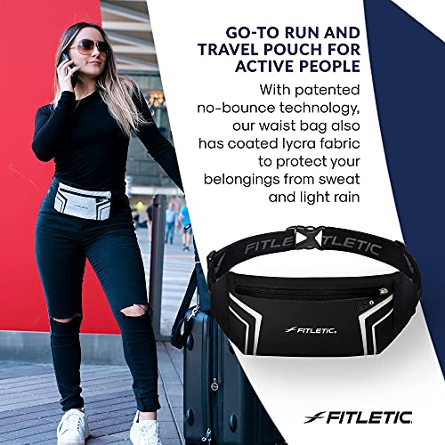 Ceinture Blitz Fitletic noire imperméable et réglable pour le running - 4