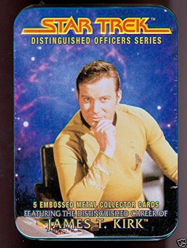 1997 Star Trek James T. Kirk Metal Card Set Tin Officer Distinguished Metallic