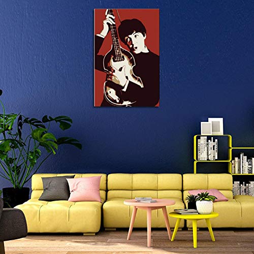 Heiwu Paul McCartney Poster décoratif rétro sur toile pour salon, chambre à coucher 50 x 75 cm - Les Beatles, Paul McCartney, John Lennon, RIngo Starr, George Harrison Heiwu Paul McCartney Poster décoratif rétro sur toile pour salon, chambre à coucher 50 x 75 cm – Image 6