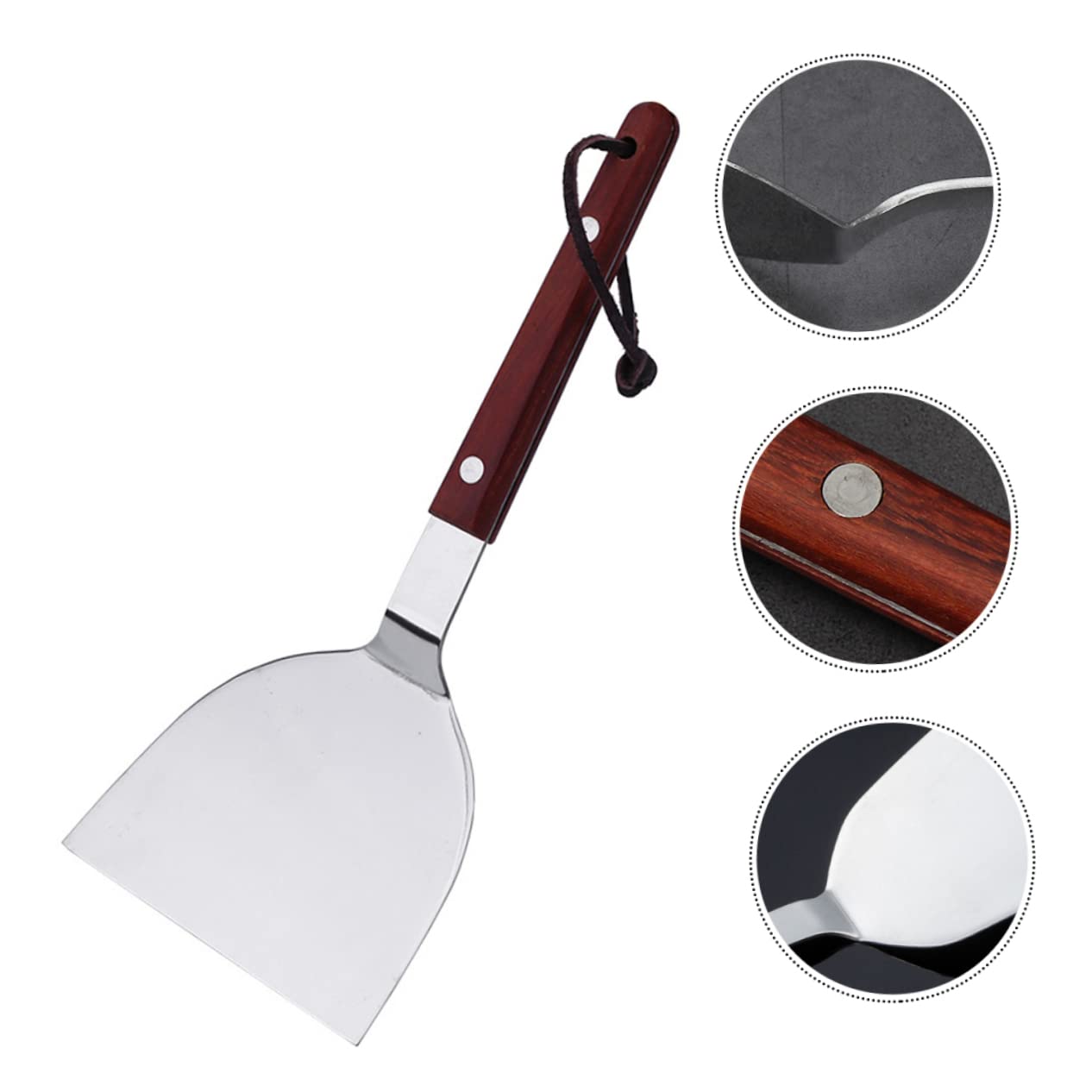 HOLIDYOYO 1pc Stainless Steel Pizza Shovel Handle Sized Pizza Peel for Transfer Lightweight Tool for Baking and Cooking