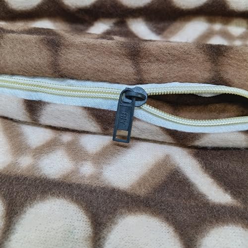Image of Winter Super Soft Single Bed Warm Woollen Blend Fleece Duvet Cover | Blanket Cover | Quilt Cover | Razai Cover with Zipper, Woolen Fabric Size- 90 x 60 in, Color- Brown, Single Bed
