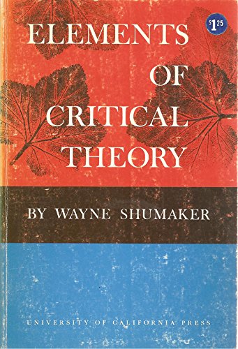 Elements of Critical Theory B0000CMCD7 Book Cover