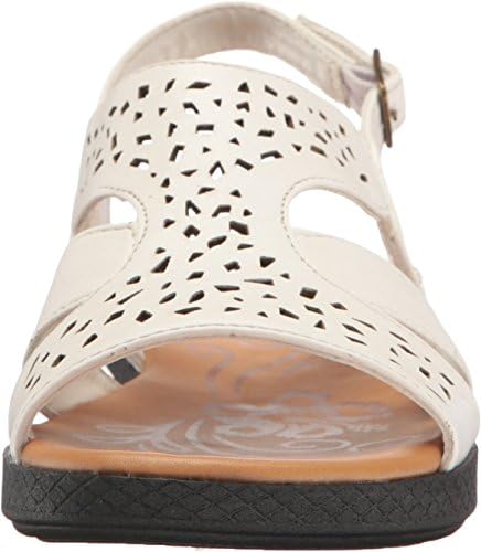 Easy Street Women's Bolt Flat Sandal, White, 7.5 W US | Image 1