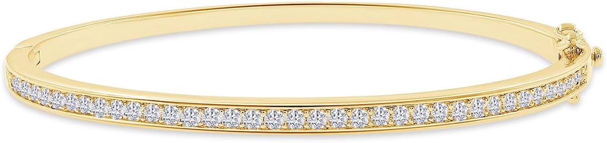 3.3MM Bangle Classic Tennis Bracelet Women 18K Gold Plated 1.00 CT
