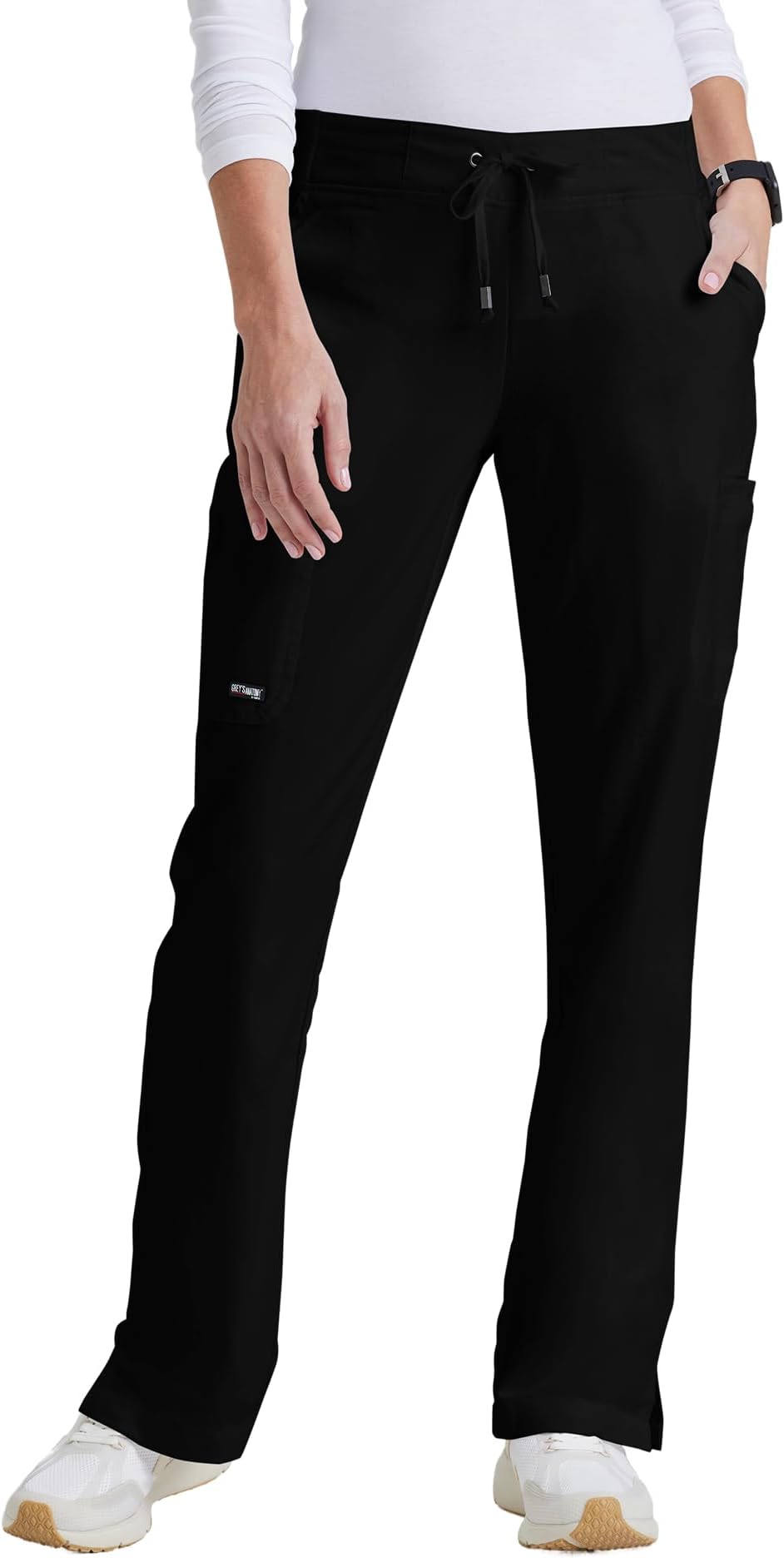 Grey's Anatomy Scrubs - Mia Scrub Pant for Women, Elastic Back Waist, Mid-Rise Shaped Leg Women's Scrub Pant