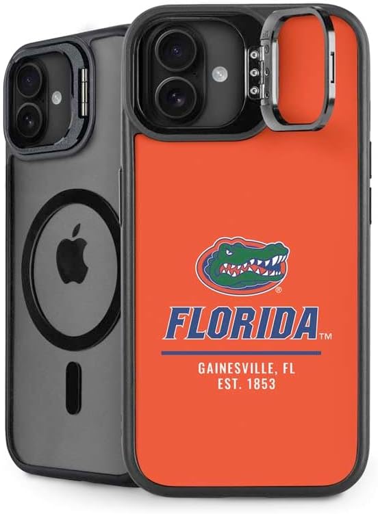 Skinit Kickstand Phone Case Compatible with iPhone 16 - Officially Licensed University of Florida Gators Mascot Blue Design