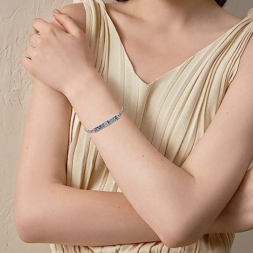 DAYLINLOVE Sunflower Bracelet Sterling Silver Sunflower Abalone Shell Bar Pendant Bracelet Sunflower Pendant Jewellery for Women - Image 3