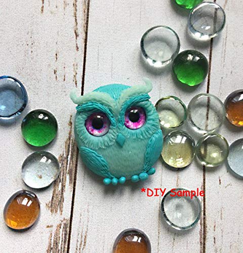 Beadthoven 25Mm 90Pcs Mixed Style Round Glass Dragon Eye Gem Cover Cabochon For Dome Jewelry Finding Cameo Pendent Doll Making #TOP7