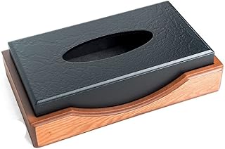 علبة مناديل للمكتب (بلون بني فاتح)