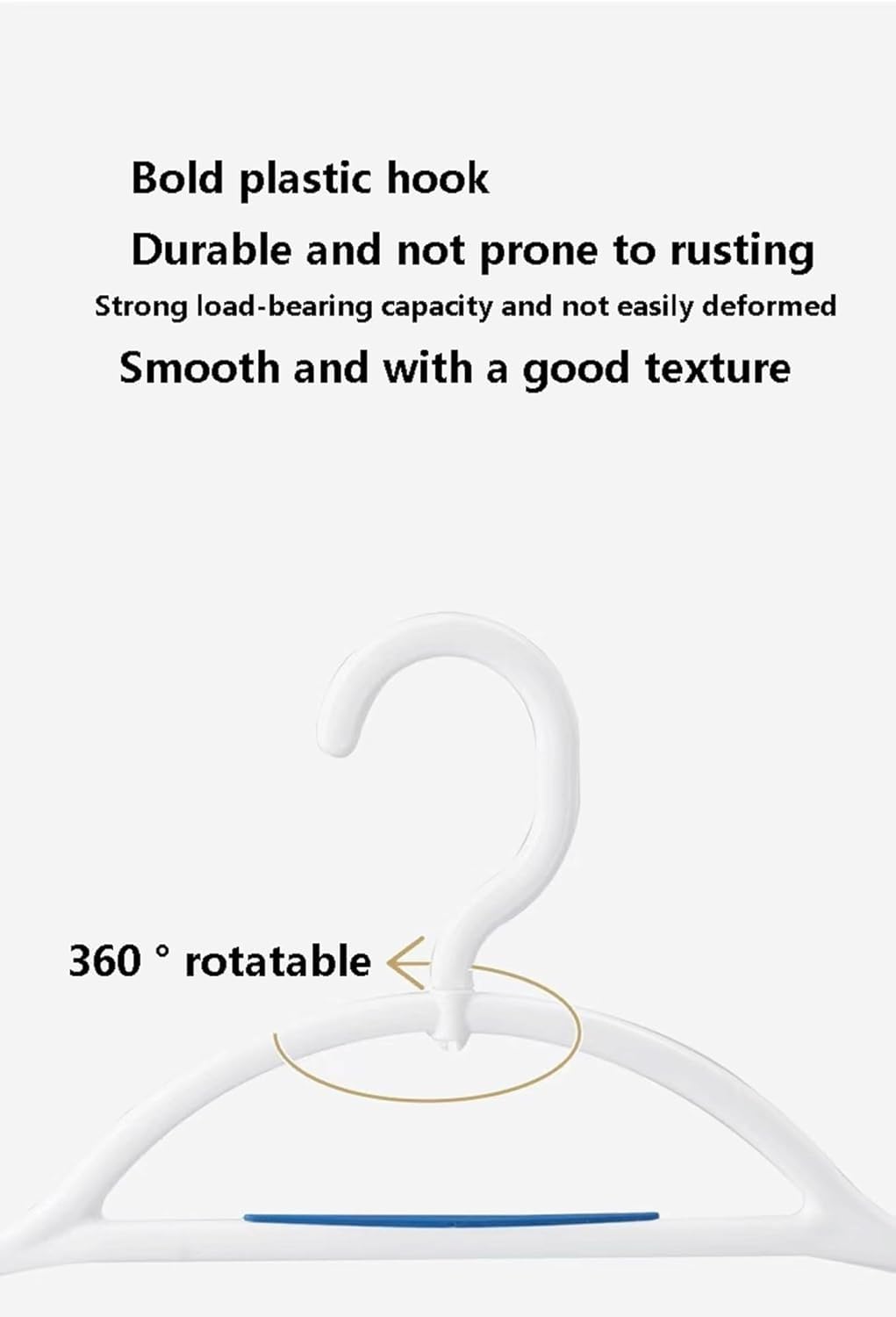 Grucce antiscivolo in plastica resistente, gancio girevole a 360°, ultra sottile, salvaspazio, con ganci multipli per giacche, pantaloni e accessori