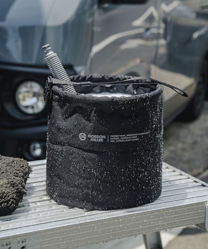 GORDON MILLER 車用 コーデュラ フォールディング バケツ 12L 洗車 ゴミ箱 小物入れ 折り畳み ブラック 1762321