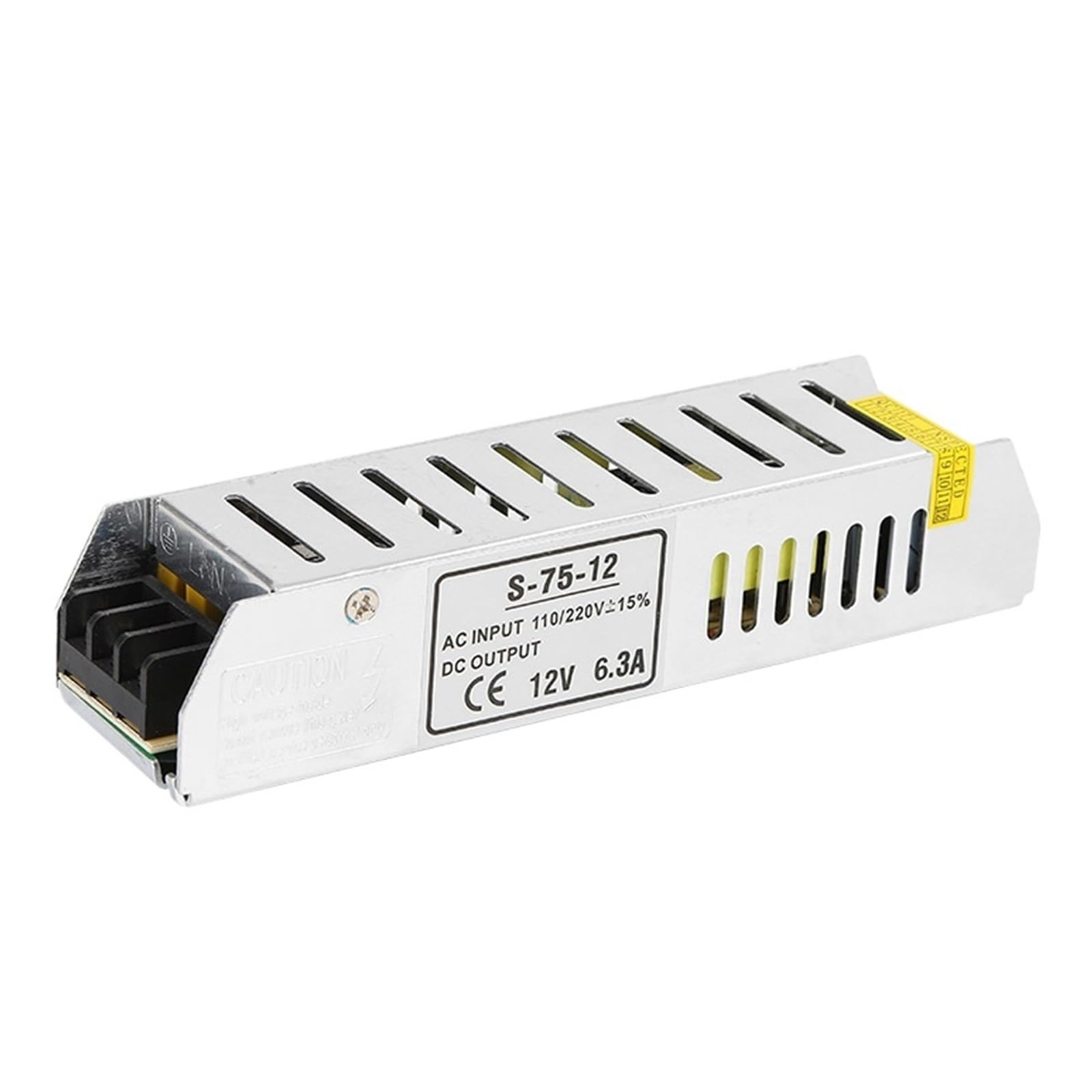 Alimentation électrique S-75-12 AC/DC 75W 12V 6.3A pour pilote LED et transformation de lampe