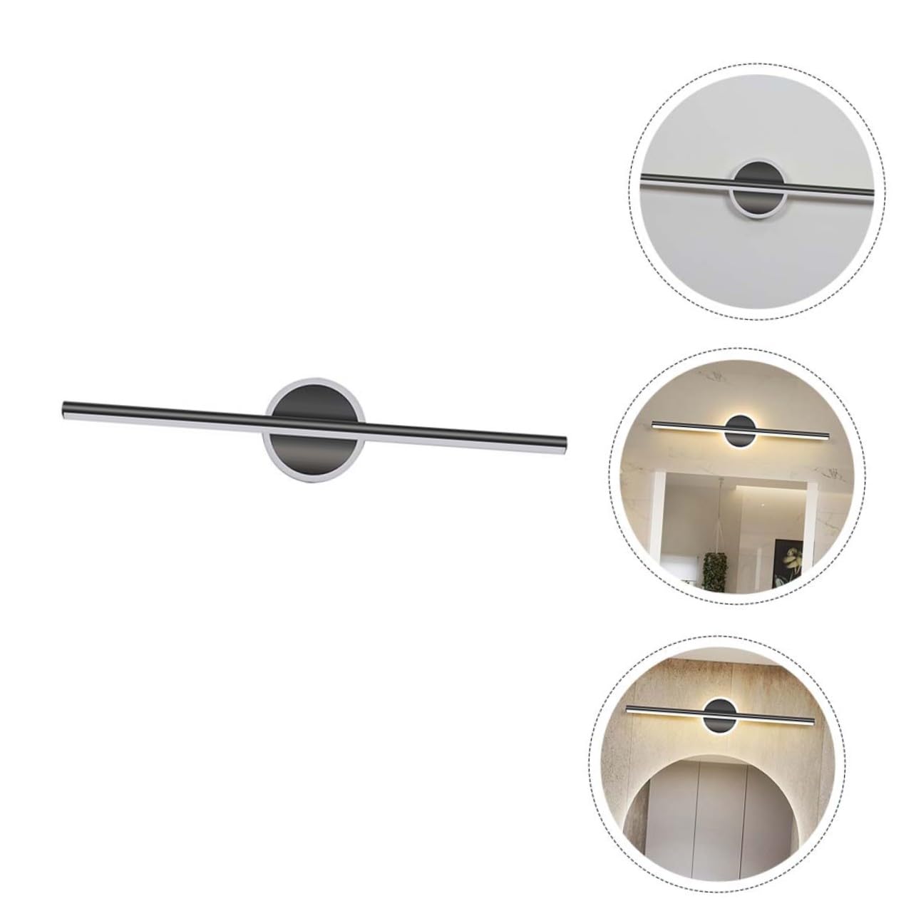 Toddmomy Lampada da Specchio per Illuminazione Specchiera LED Bagno Moderna in Alluminio e Ferro Installazione Semplice Verticale o Orizzontale Elegante
