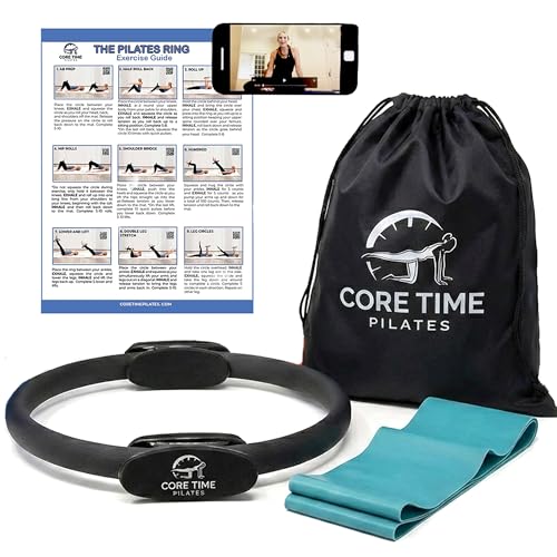 Professional Pilates Ring Magic Circle for Exercise – Inner Thigh Toner, Core Strength Trainer, Resistance Fitness Circle with Padded Handles for At-Home Pilates Workout