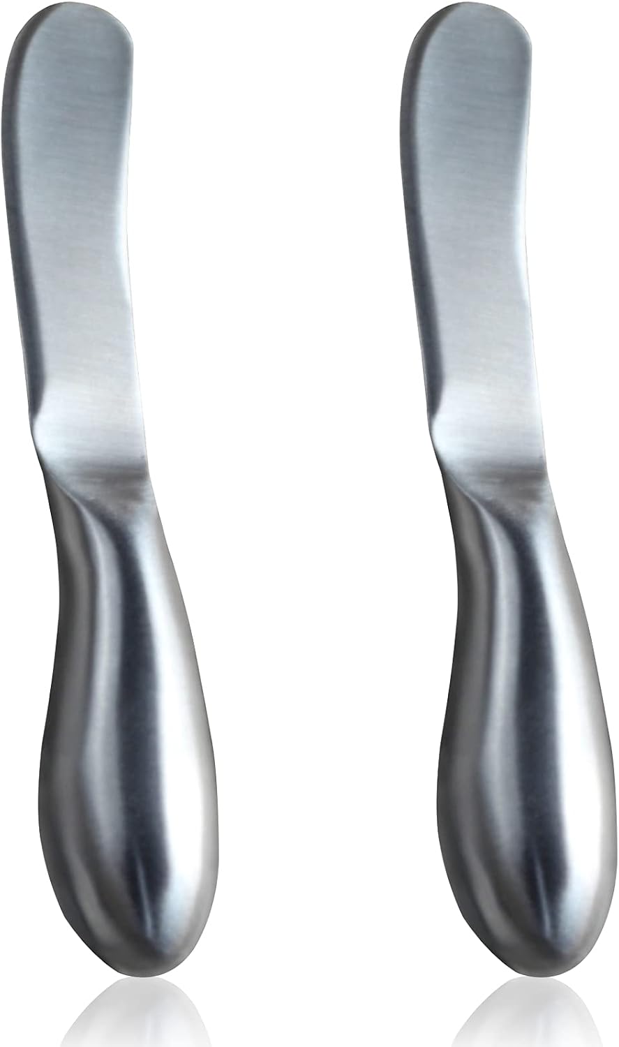 Hetenoyo 2Packs Butter Cheese Spreader Knife Stainless Steel Butter Spreader with Round Edge for Spreading Jam, Pastry and Cold Butter Multipurpose Kitchen Gadget