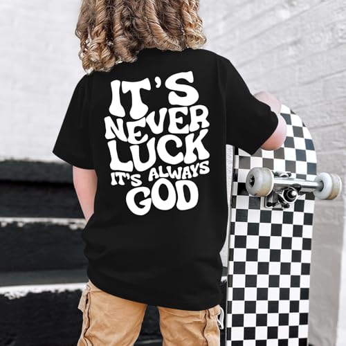 KIEKIECOO God Christian Shirts for Boys Bible Verse Letter Printed T Shirts Faith Religious Shirt for Kids Cotton Casual Tops3