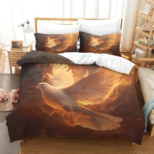 Parure de lit pignons de compagnie 140x200 housse de couette oiseau - 2