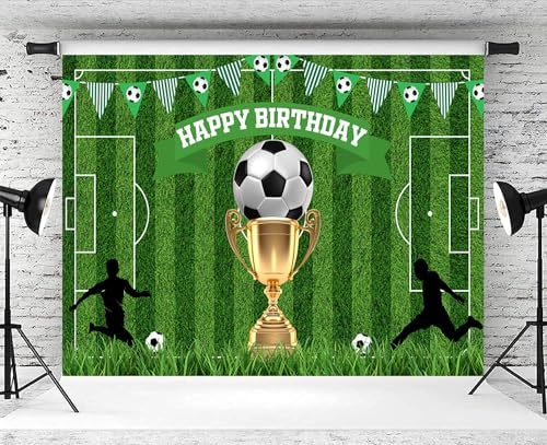 Fondo fotográfico fútbol 7x5ft para cumpleaños y sesión miniatura 3