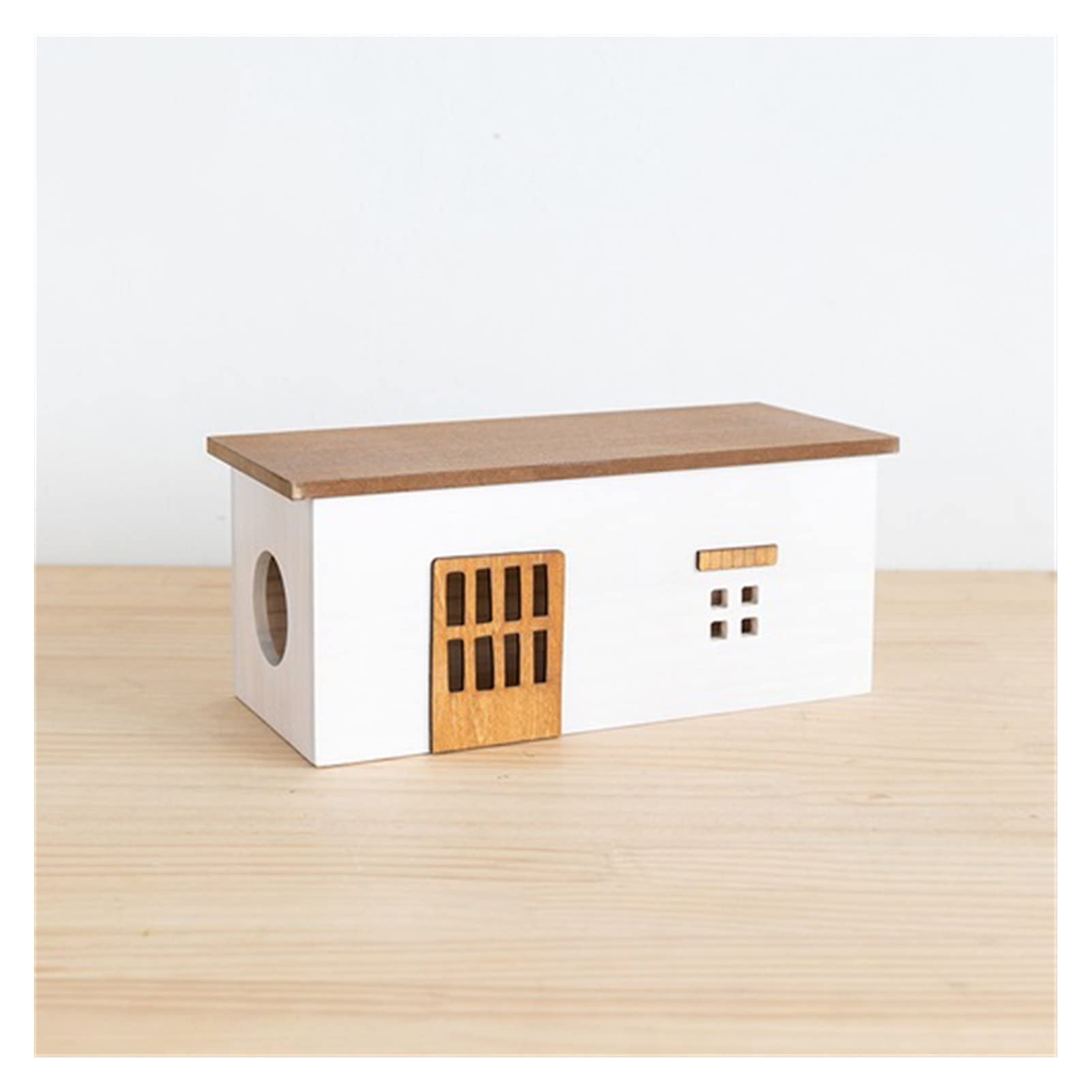 Kabelmanagement-Box Kabelaufbewahrungsbox Versteckter Kabelschutz aus Holz Kreative TV-Computerkabel und Steckdosenleiste Aufbewahrungsbox Home Office Line-Management-Kabelbox Kabelaufbewahrungsbox