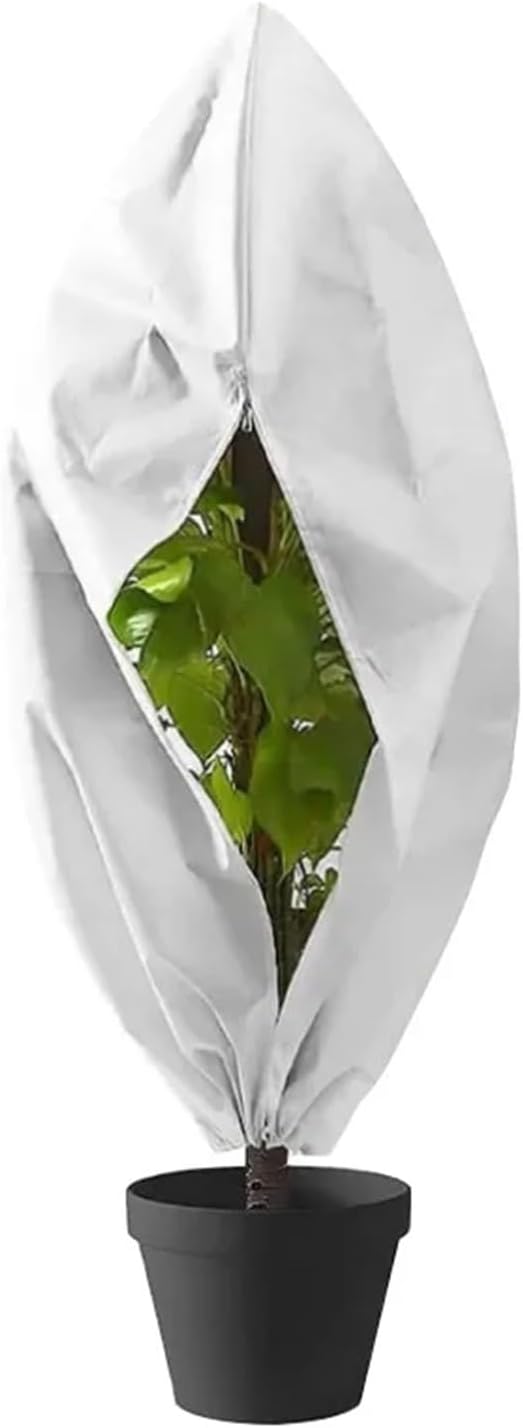 Plant Covers Freeze Protection, Winter Cold Weather Frost Blankets, Frost Protection Cloth(White,60x80cm)