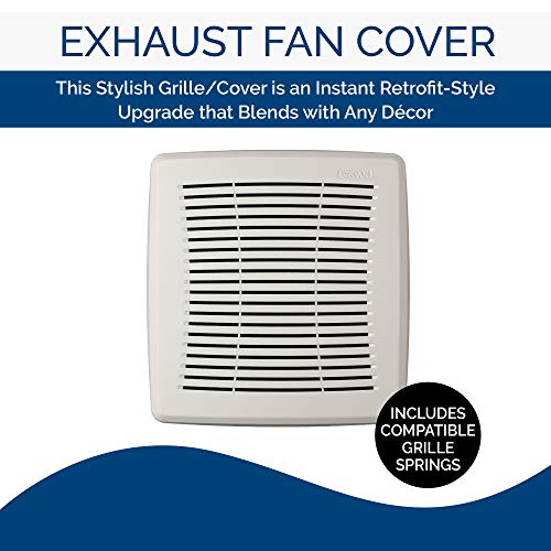 Broan-Nutone Fgr101S Replacement Square Bathroom Ventilation Exhaust Fan Grille Cover, White #TOP1