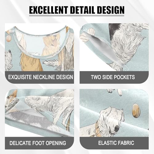 Dog Ball Pattern Kids Pjs Set Boys Girls Summer Short-Sleeve Sleepwear Pajamas 2PCS4