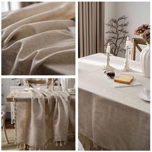 Nappe en lin réutilisable et lavable pour table de salle à manger