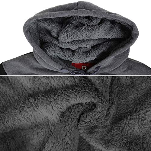 Men's Athletic California Sherpa Fleece Lined Cali Zip Up Hoodie Jacket4