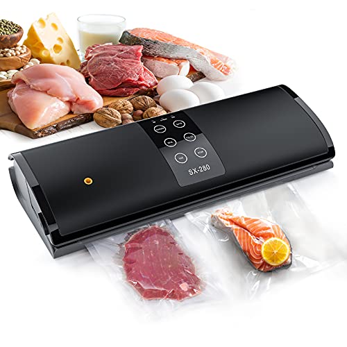 Vakuumiergerät, 70Kpa 4 in 1 Automatisches Doppelpumpen Vakuumierer mit 20 Profi Vakuumierbeutel und Vakuumschlauch…