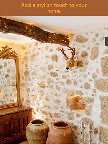 Baoubear Stuffed Deer Head – 17 Inch Handcrafted Trophy, Plush Toy, Woodland Nursery Decor #TOP2