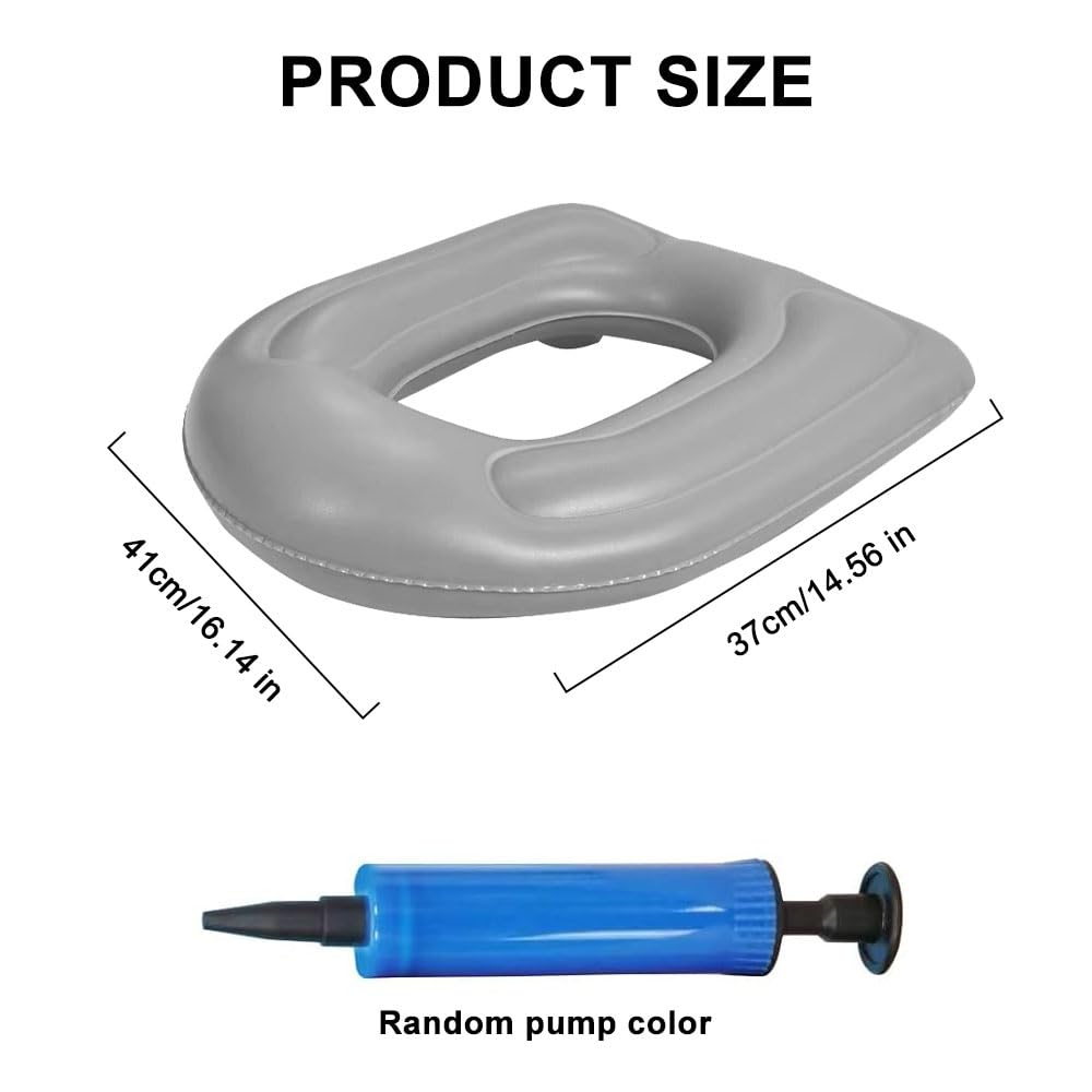Siège de toilette gonflable réglable avec pompe pour adultes, personnes âgées, personnes âgées, handicapées, soulagement de la douleur au coccyx