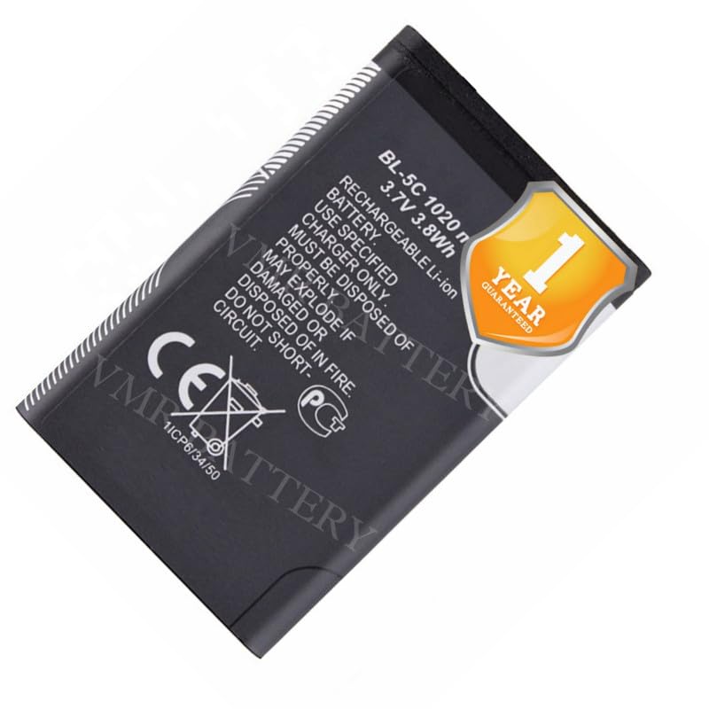 Image of Original BL-5C Battery Compatible with Nokia E50 | E60 - (1020mAh) - 1 Year Warranty K7