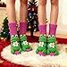 3D Knitted Socks for Women Cute Animals Anti Slip Thermal Socks for Christmas Fashion Cozy Thickened Slipper Sock