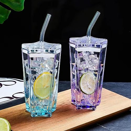 Amazon.com | JZSMY 300ml Pentagram Fruit Juice Cup with Cover ...