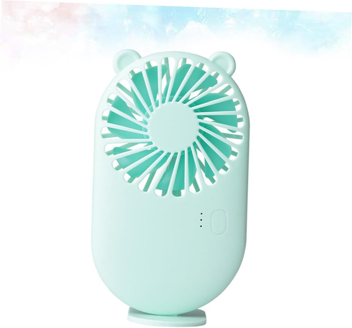 Portable USB Mini Silent Fan for Office and Home Desk, Rechargeable Green Mute Cooling Fan with Handheld and Portable Design