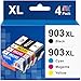 Price comparison product image Starink Replacement for HP 903 903XL Ink Cartridges Multipack Compatible with HP OfficeJet pro 6950 6970 6960 All-in-One Printer (Black, Cyan, Magenta, Yellow) 4 Pack