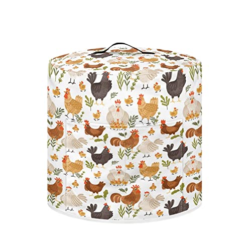Wanyint Simpatico Pollo Stampa Riso Cuociriso Coverwith Maniglia Superiore e Tasca Cucina Piccolo Elettrodomestico Organizzatore Bag Cover Accessori Decor