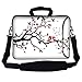Meffort Inc 15 15.6 inch Neoprene Laptop Bag Sleeve with Extra Side Pocket, Soft Carrying Handle & Removable Shoulder Strap for 14" to 15.6" Size Notebook Computer - Loving Bird Design