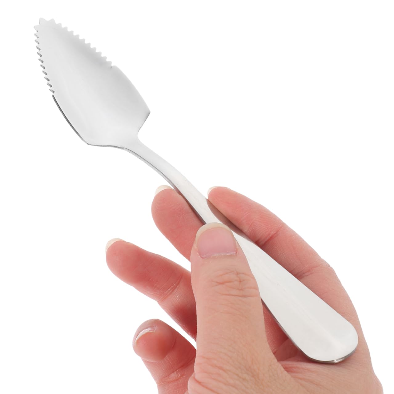 HEMOTON Cuillères À Pamplemousse en Acier Inoxydable avec Dents Cuillères Multifonctions pour Fruits Et Crème Glacée Poignée Antidérapante 6 Pièces 6 Pouces