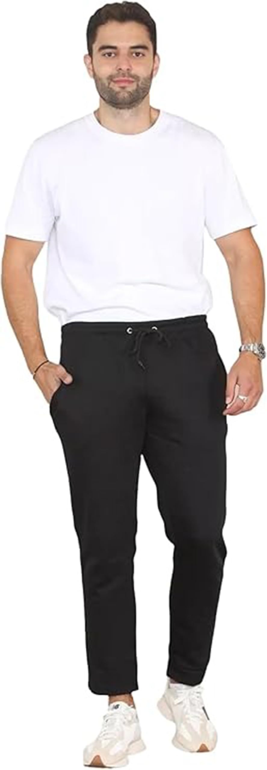 Jogging Pants Mens Tracksuit Bottoms Trousers Casual Mens Joggers for Men UK Zip Pockets Elasticated Cuff Classic Jog Pants Jog Sweatpants Sports Joggers Leisure Gym Yoga Pants