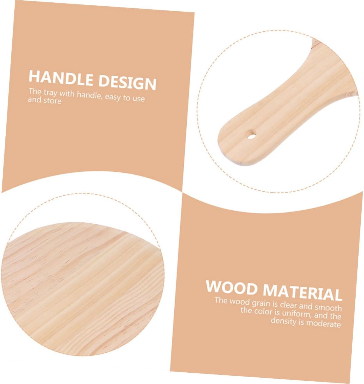 Wood Pizza Peel Paddle Wooden Cutting Board with Handle for Serving Pizza Bread and Snacks Easy to Store for Indoor Outdoor Cooking