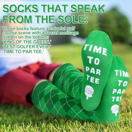 3 Pairs Knee High Argyle Golf Socks for Men Cotton Golf Socks for Tartan Trousers Golf Tournament Father's Day Gift - Image 5