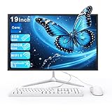 SUKOTOP 19 Pollici Computer All-in-One Core i5 4 core (fino a 3,7 GHz) 256 GB SSD WiFi6 Bl...
