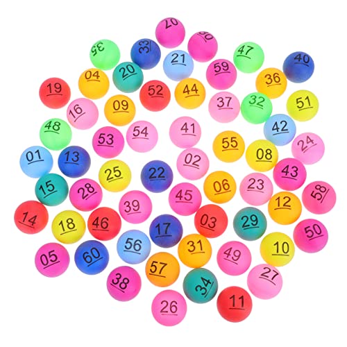 Balles de tennis de table 40 mm numérotées pour loterie et bricolage