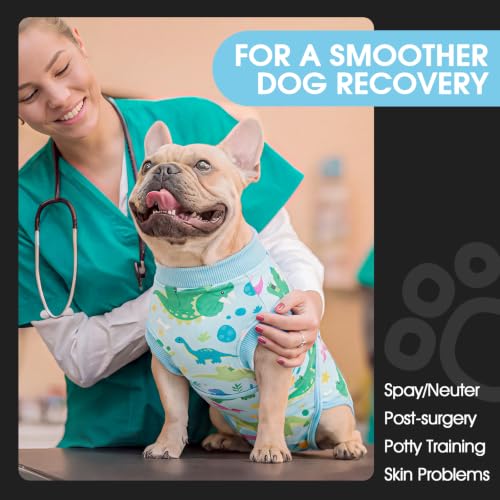 Image of FUAMEY Dog Surgery Suit, Surgical Suit for Dogs, Dog Onesie for Surgery
