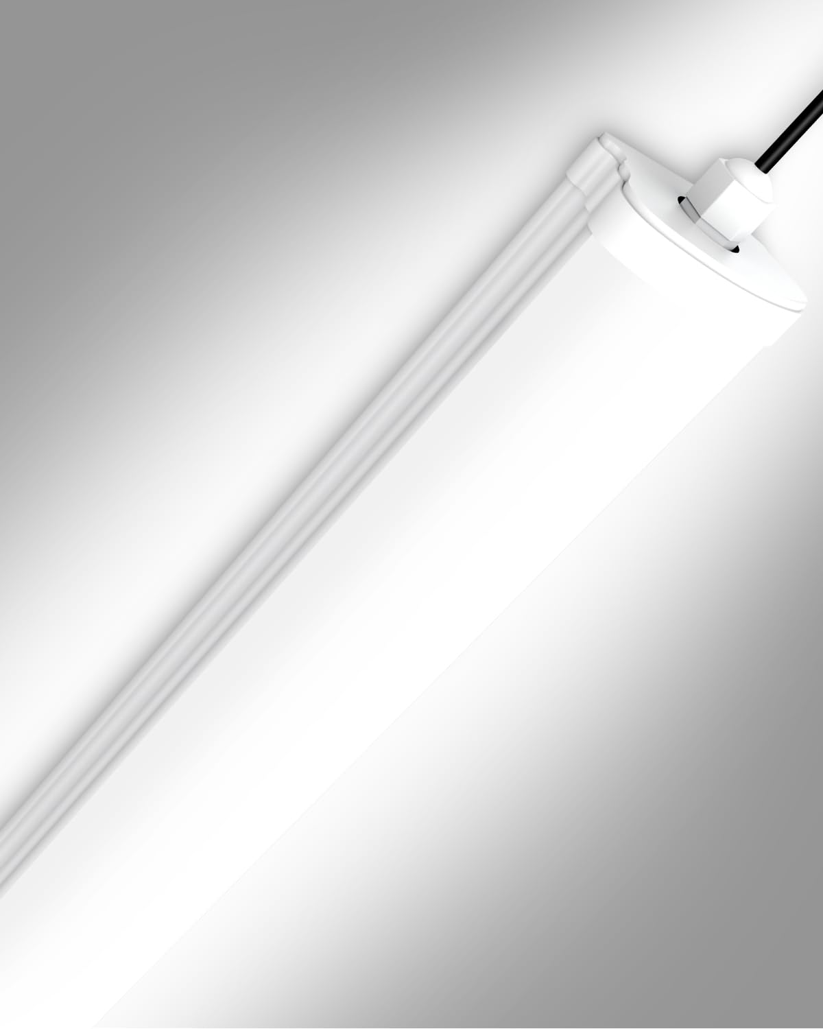 115cm Neon LED Light Fixture 40W 4000lm 6500K Cool White LED Ceiling Light IP65 Waterproof for Garage Hotels Offices Bathrooms Workshops