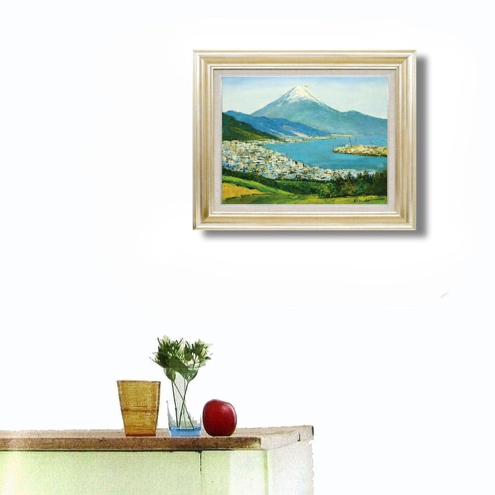 Amazon.co.jp: 遠藤勝 清水港 F10号 受注制作 油彩画 油絵 風景画