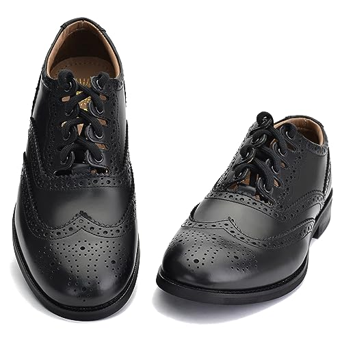 Leather Ghillie Brogue Kilt Shoes Traditional Scottish Piper and Highland Outfit Wedding Shoes Featuring Extra Long Laces & Leather Tassels Style –Eco with Rubber Sole Color - Black Sizes -7-15