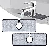 🛁 【Tamaño adecuado】: El tamaño total de la almohadilla del grifo es de 38 x 14 cm, lo que es adecuado para grifos con un diámetro de menos de 6,3 cm. Adecuado para la mayoría de los grifos, la cantidad y el tamaño suficientes son suficientes para satisfacer sus diferentes necesidades.